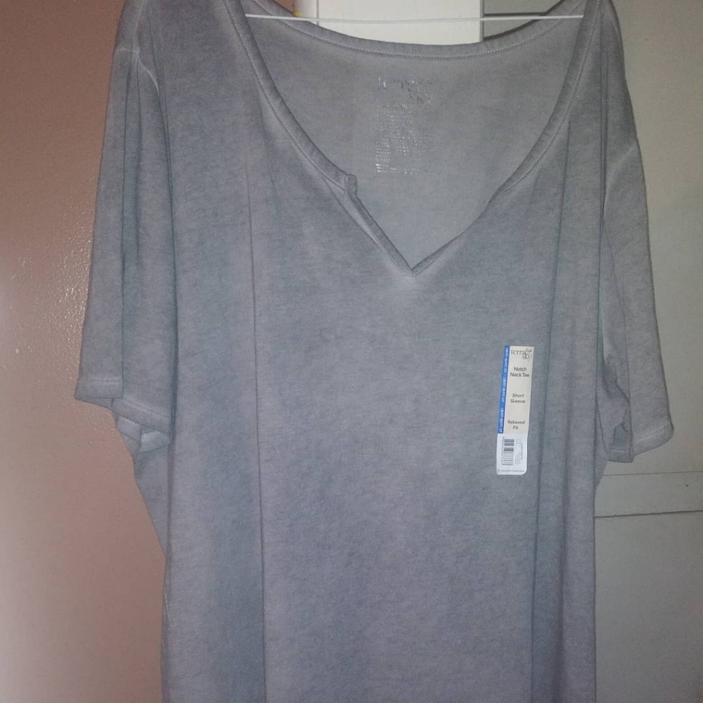Terra & Sky Notch Neck Tee Shirt